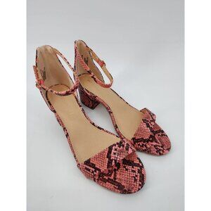 Madden Girl Pink Snakeskin IIeana Strappy Heels Size 7.5